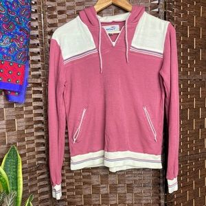Vintage Sport Hoodie | Pink Athletic Sweatshirt